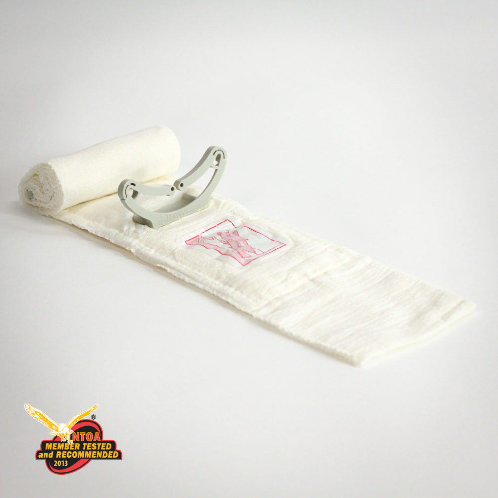 4" White Israeli Bandage with Pressure Bar