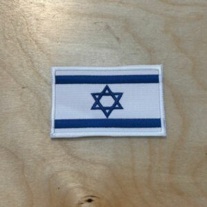 פאץ’ דגל ישראל רקום מסגרת כחולה