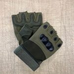 Tactical Gloves Green Fingerless