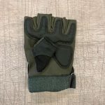 Tactical Gloves Green Half Finger Back