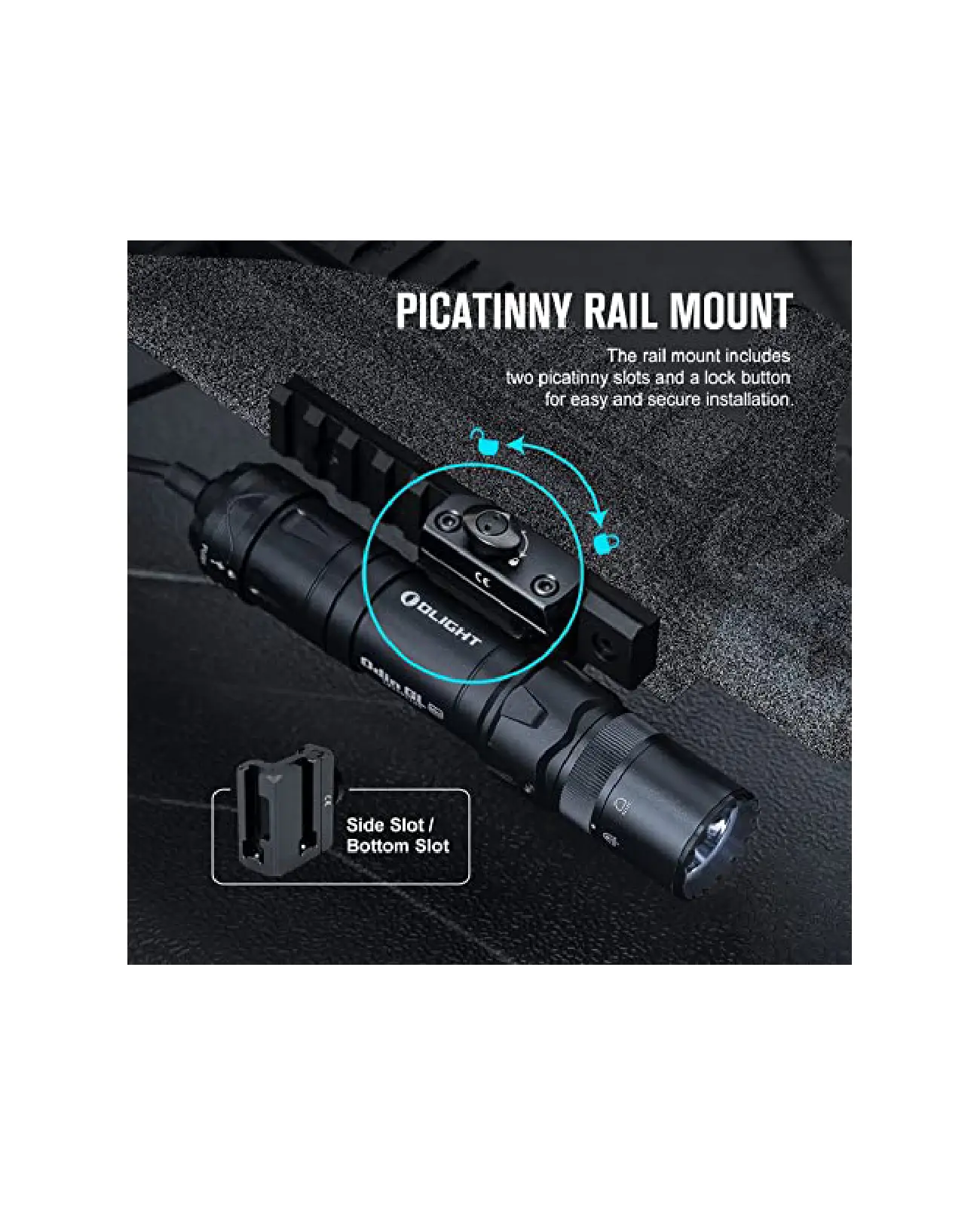 Olight - Odin GL Mini-Black 1000 Lumens Tactical Flashlight