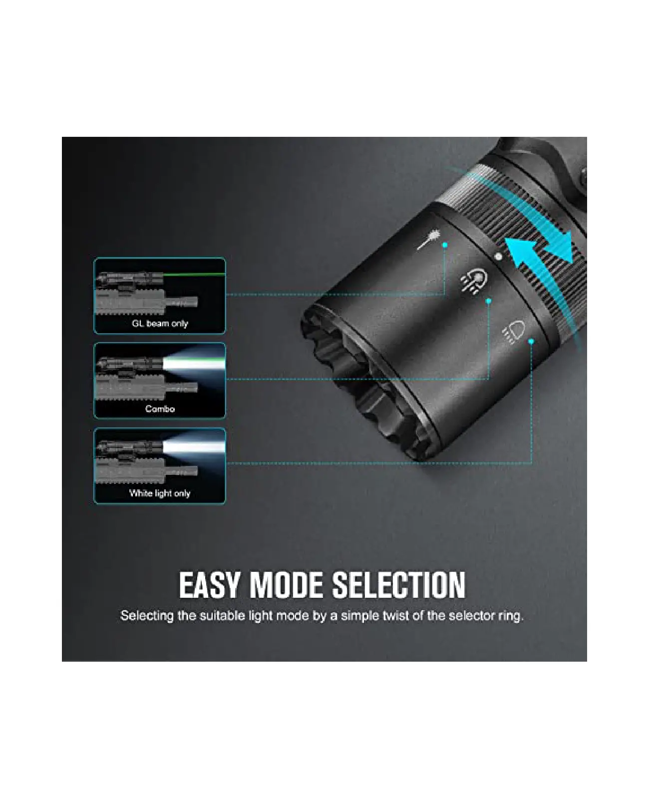 Olight - Odin GL Mini-Black 1000 Lumens Tactical Flashlight