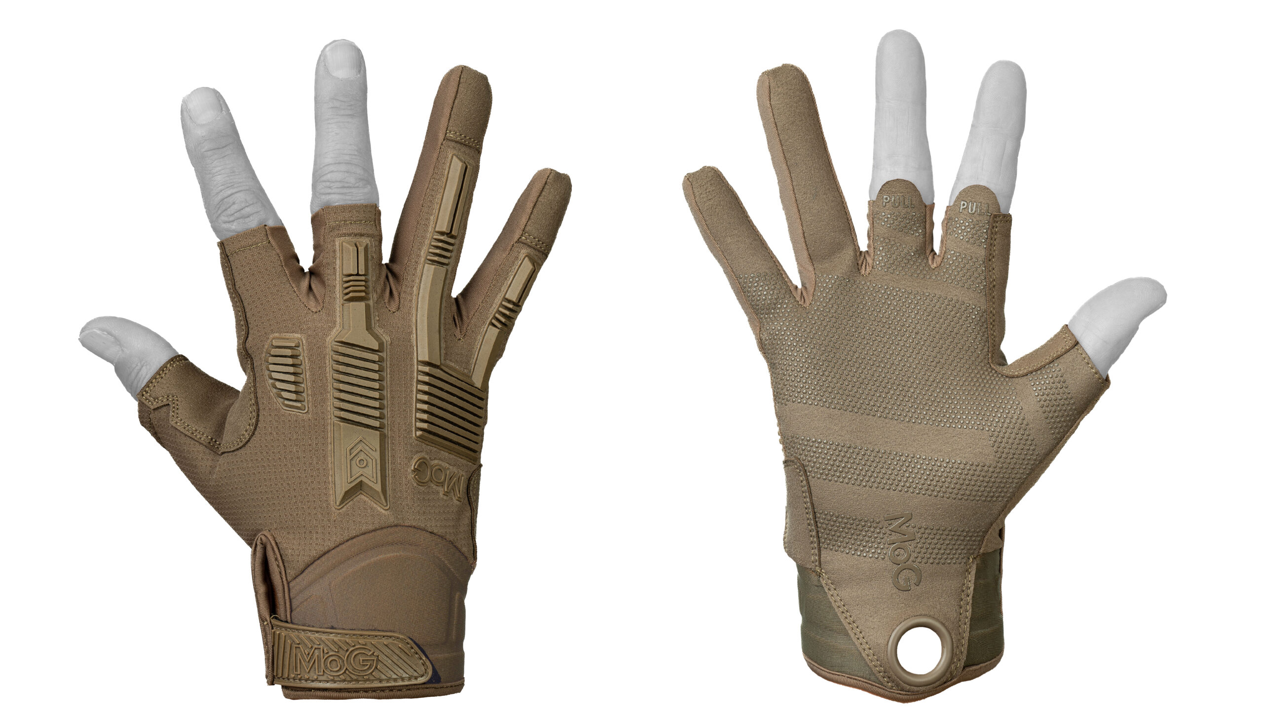 Mog Target High Abrasion Ergosheild Trivium כפפות טקטיות חצי-אצבע