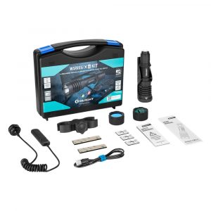 ערכת צייד Warrior 4 X Kit המכילה פנס יד חזק במיוחד, נרתיק נשיאה, מתאם לנשק, פילטר אדום, פילטר ירוק, כבל PTT וכבל טעינה (Olight) ערכת צייד Warrior 4 X Kit המכילה פנס יד חזק במיוחד, נרתיק נשיאה, מתאם לנשק, פילטר אדום, פילטר ירוק, כבל PTT וכבל טעינה (Olight)