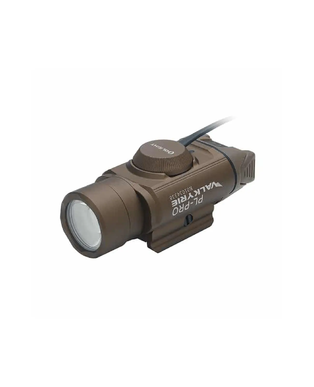 Olight-PL-PRO VALKYRIE (flashlight only) Weapon-mounted flashlight with adjustable mounting adapter, featuring a wide beam with a range of 280 meters