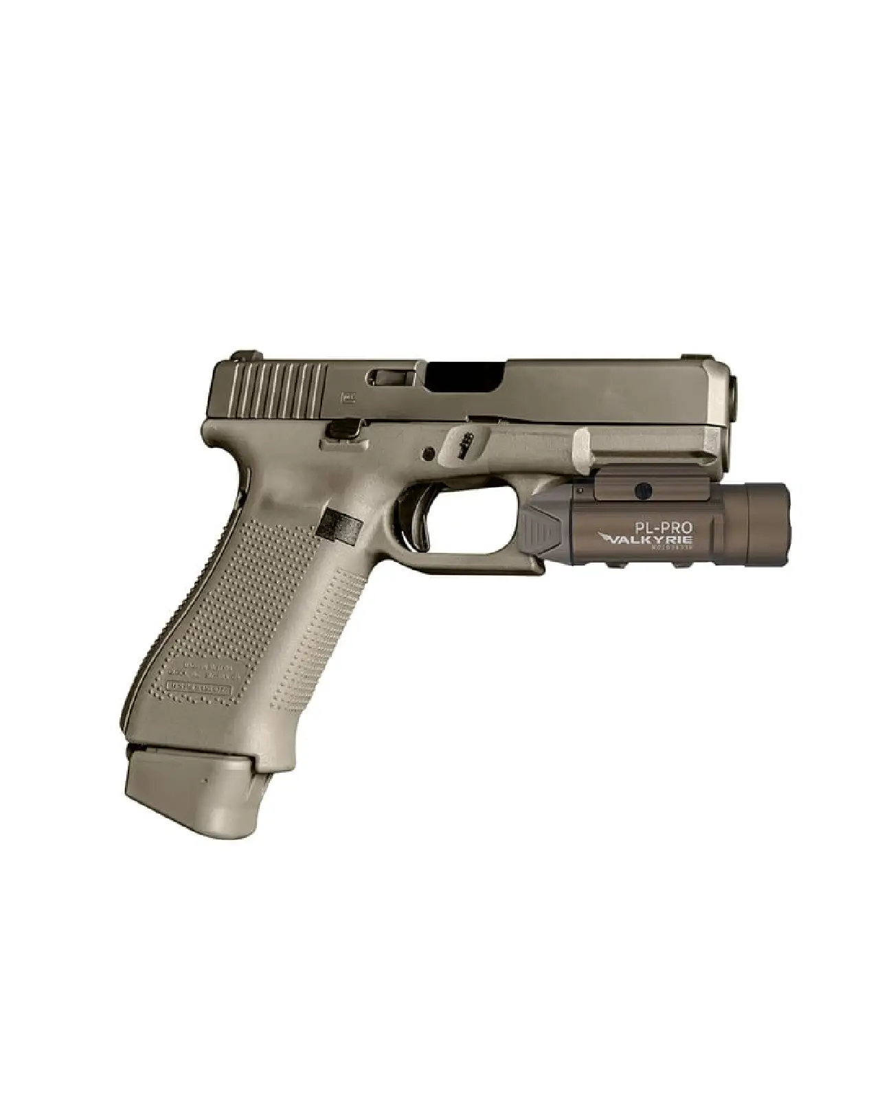 Olight-PL-PRO VALKYRIE (flashlight only) Weapon-mounted flashlight with adjustable mounting adapter, featuring a wide beam with a range of 280 meters
