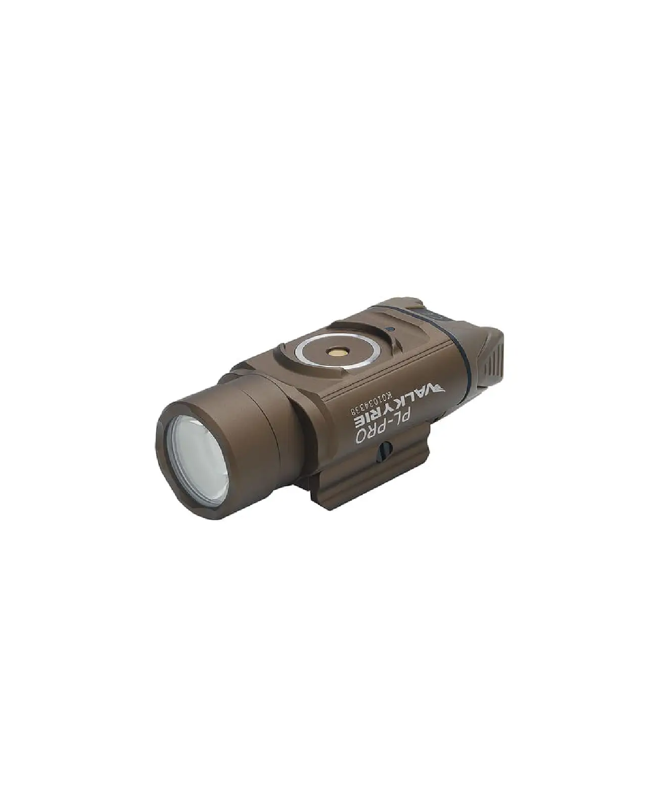 Olight-PL-PRO VALKYRIE (flashlight only) Weapon-mounted flashlight with adjustable mounting adapter, featuring a wide beam with a range of 280 meters