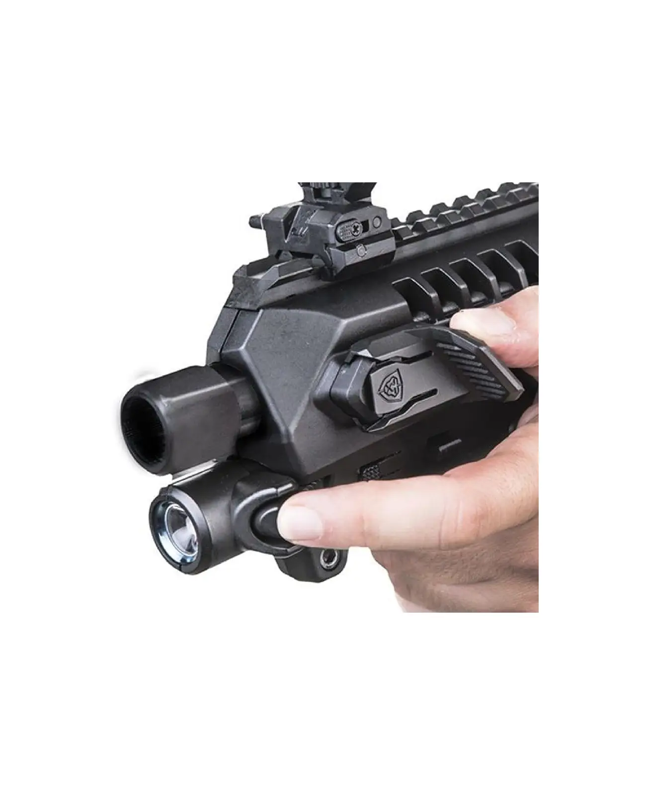 Olight - S1 Baton flashlight with a custom mount for the Micro Roni