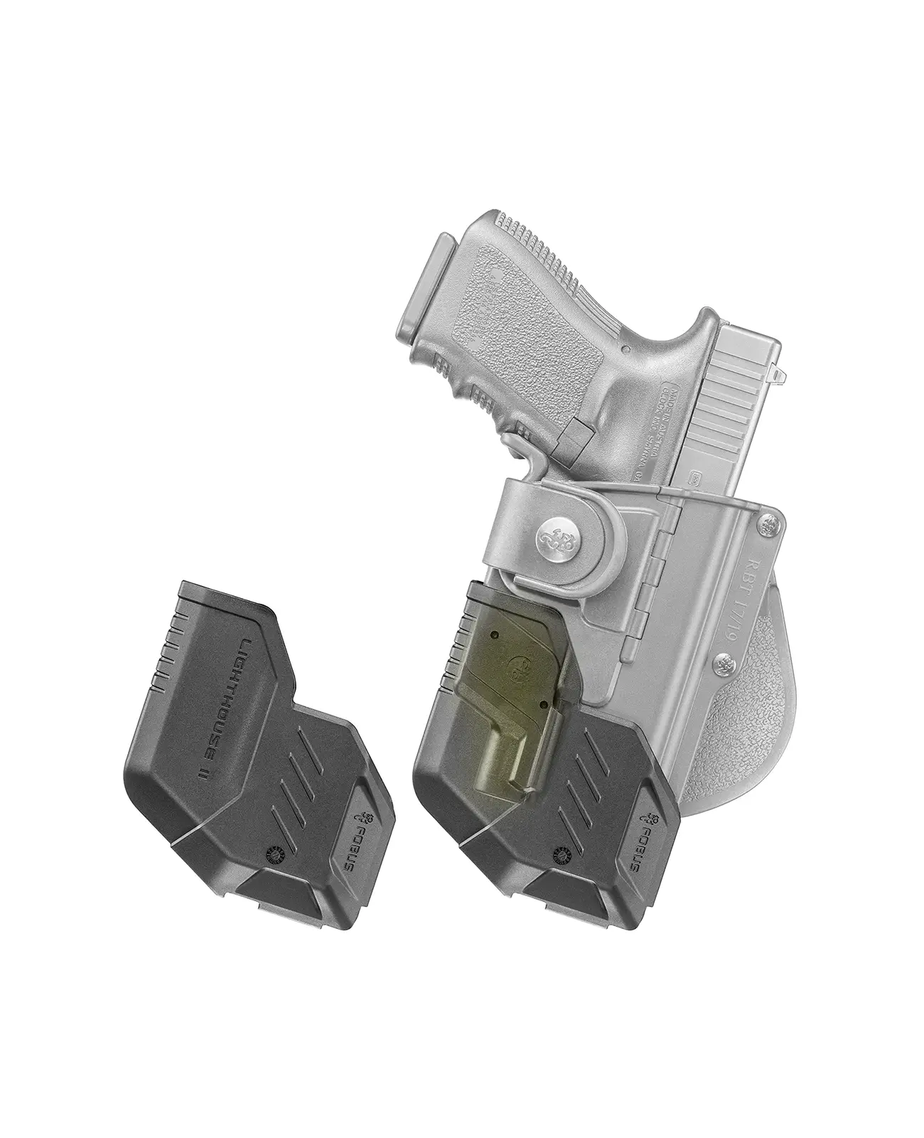 Fobus Paddle Holster w. Hinge & Passive Retention for Glock 17, 22, 31 with Tactical Accessory RBT17