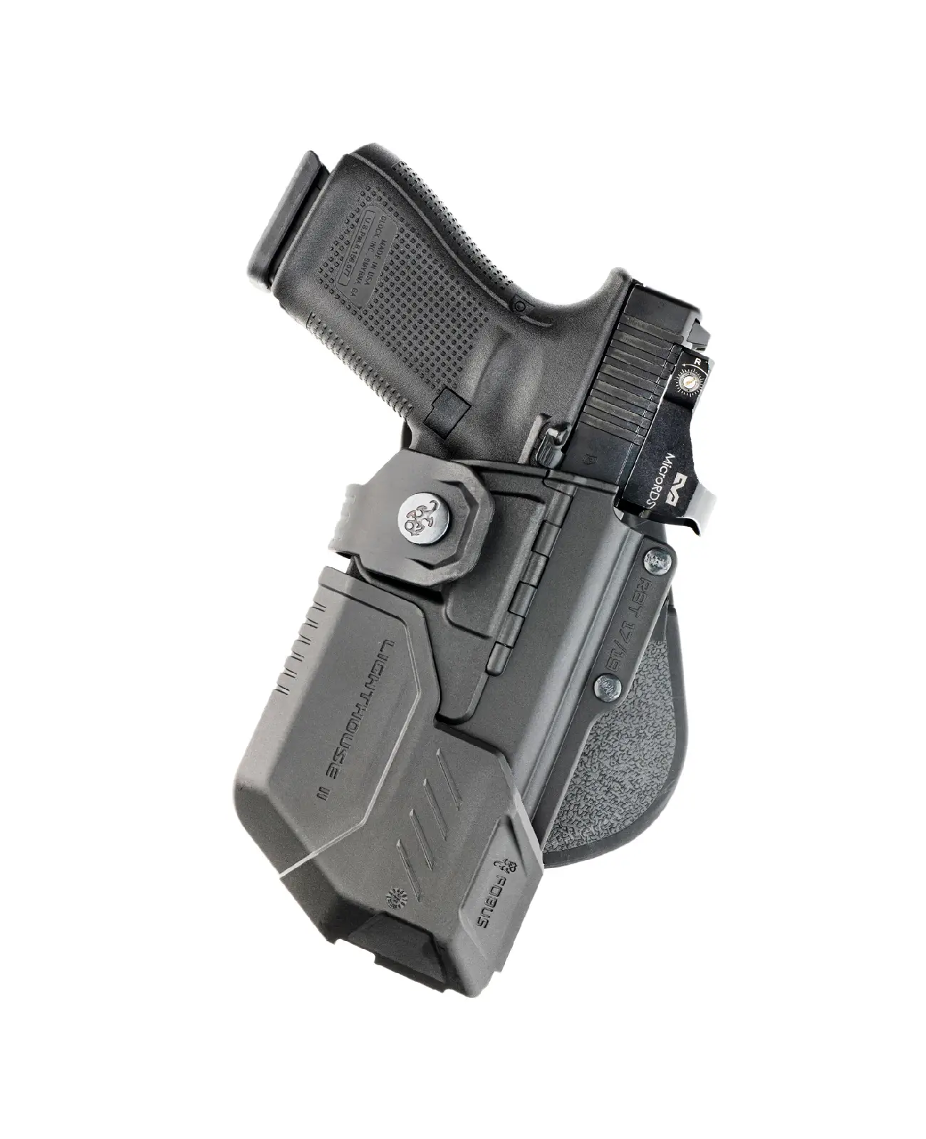 Fobus Paddle Holster w. Hinge & Passive Retention for Glock 17, 22, 31 with Tactical Accessory RBT17