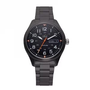 ADI Black stainless steel watch with date display ADI Black stainless steel watch with date display