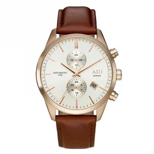 ADI Elegant multifunctional men's leather strap watch ADI Elegant multifunctional men's leather strap watch