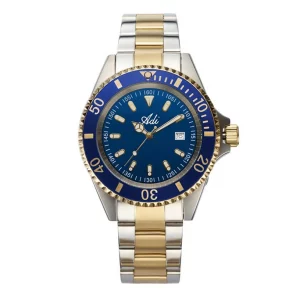 ADI Gold diving watch with a blue dial, water-resistant up to 200M ADI Gold diving watch with a blue dial, water-resistant up to 200M