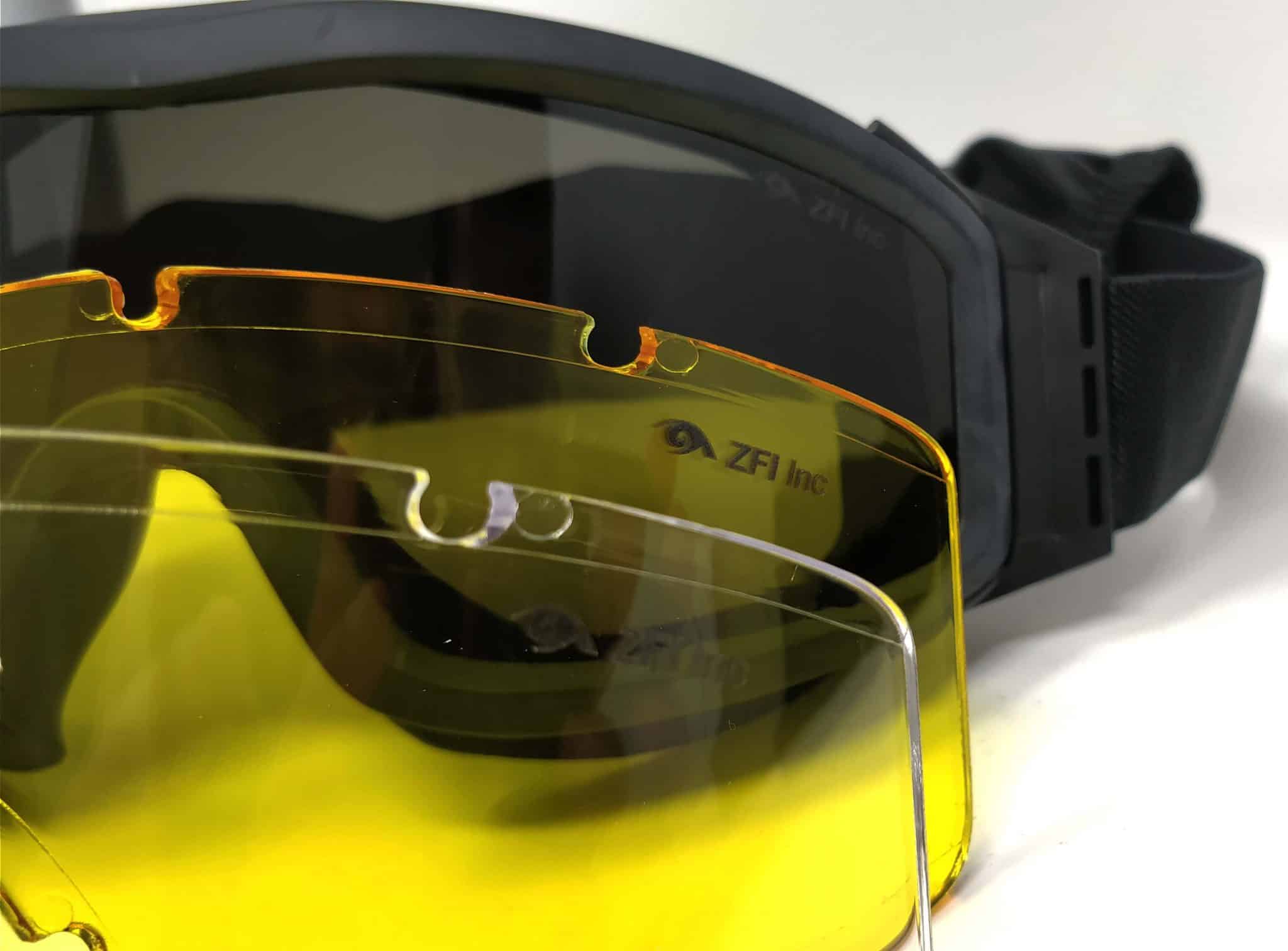 KIRO tactical protective goggles with three interchangeable lens