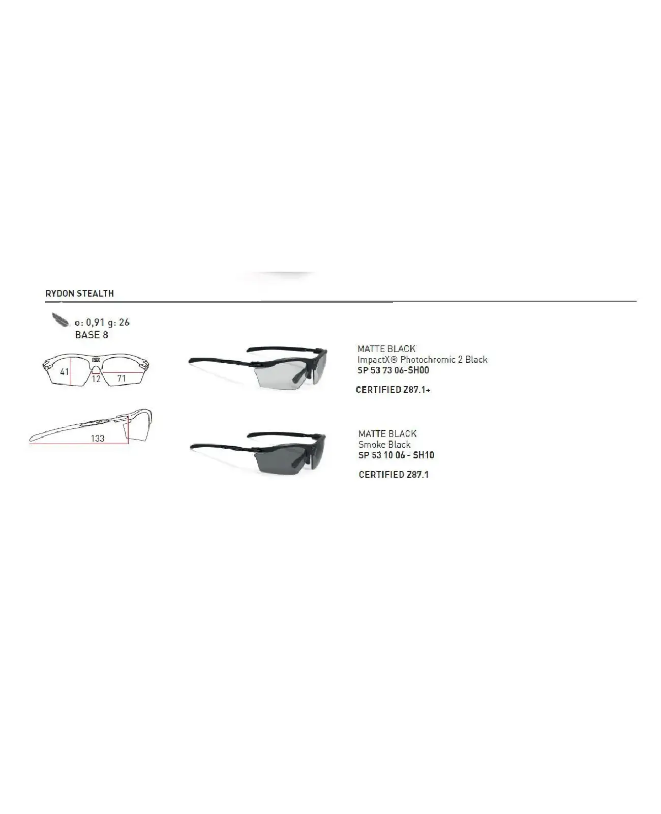 Rudy Project Rydon Matte Black Stealth Z87.1 – 2