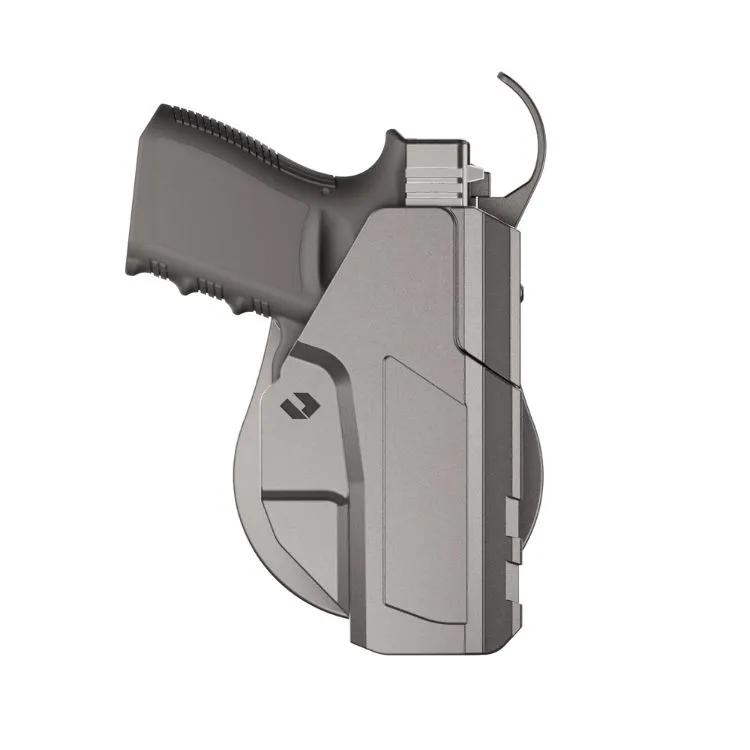 ORPAZ Pistol Holster with Sight Channel for Glock 17 / 19 / 45, Level 3 Security with Finger Release – Sigma ORPAZ Pistol Holster with Sight Channel for Glock 17 / 19 / 45, Level 3 Security with Finger Release – Sigma