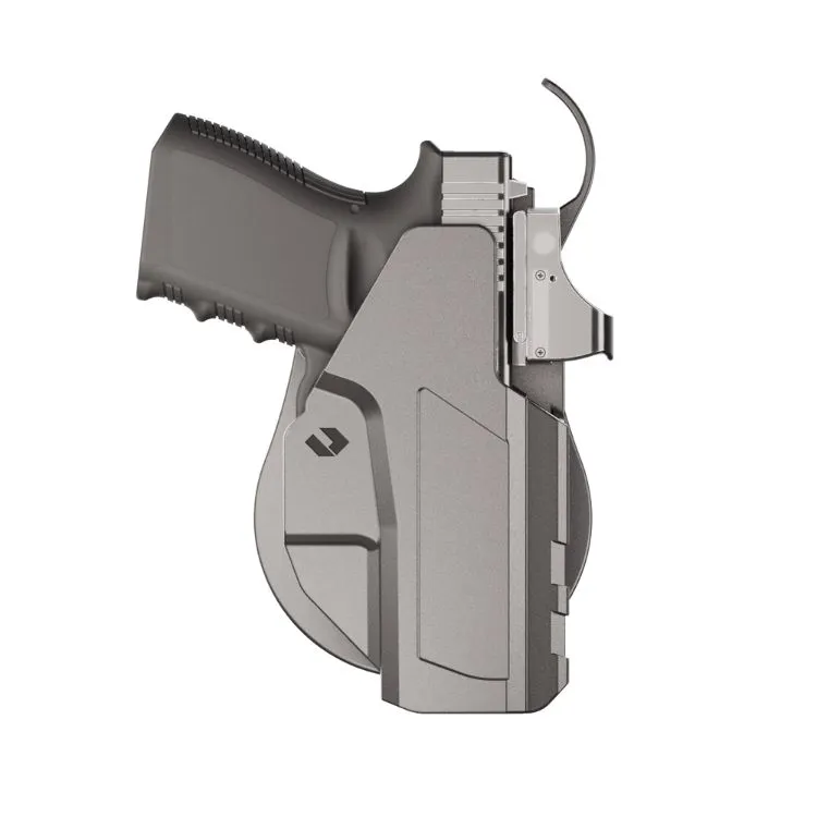 ORPAZ Pistol Holster with Sight Channel for Glock 17 / 19 / 45, Level 3 Security with Finger Release – Sigma ORPAZ Pistol Holster with Sight Channel for Glock 17 / 19 / 45, Level 3 Security with Finger Release – Sigma