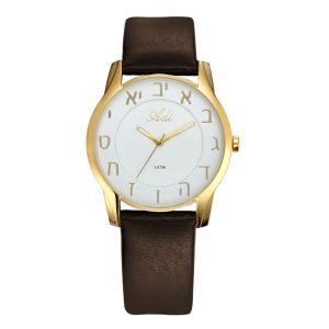 Adi judaica Watches-Classic wristwatch with Alphabet letter Adi judaica Watches-Classic wristwatch with Alphabet letter