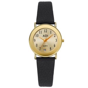 ADI Women’s Gold-tone watch featuring a full numeral display ADI Women’s Gold-tone watch featuring a full numeral display