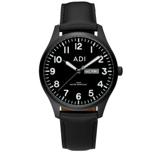 ADI Men's Stainless Steel Watch with Black Dial ADI Men's Stainless Steel Watch with Black Dial