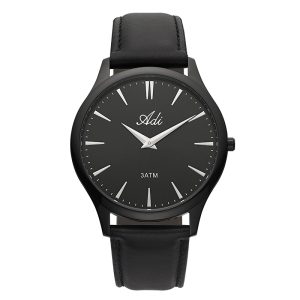 ADI Men's Stainless Steel Wristwatch with Black Dial ADI Men's Stainless Steel Wristwatch with Black Dial