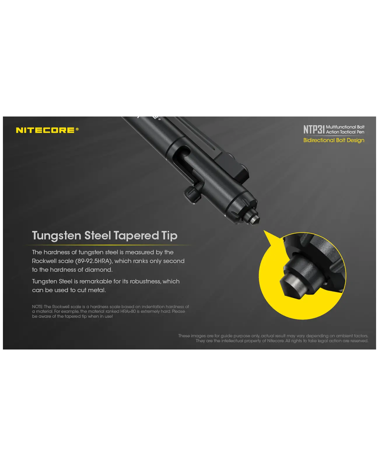 NITECORE NTP31 Multifuncional Bolt Action Tactical Pen 7