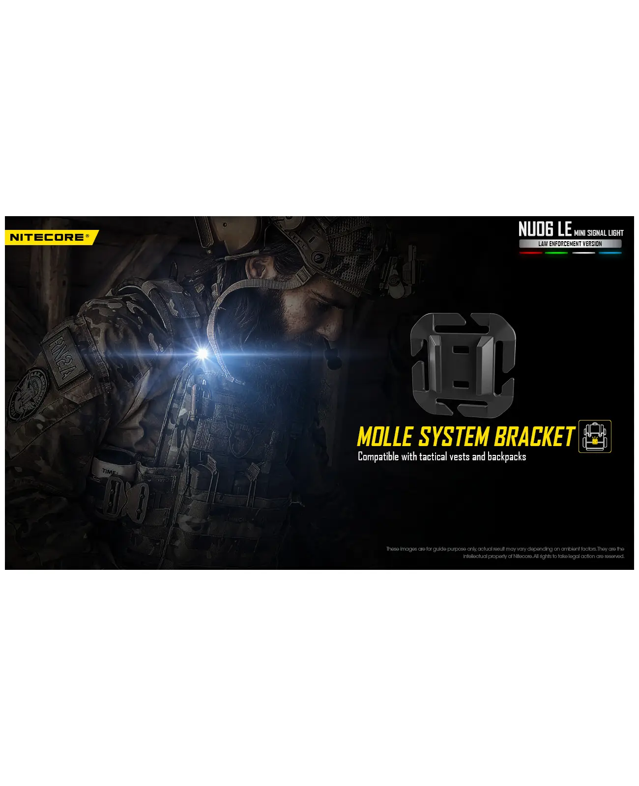 פנס איתות משטרתי לביש / סימון כוחות NITECORE NU06 LE פנס איתות משטרתי לביש / סימון כוחות NITECORE NU06 LE