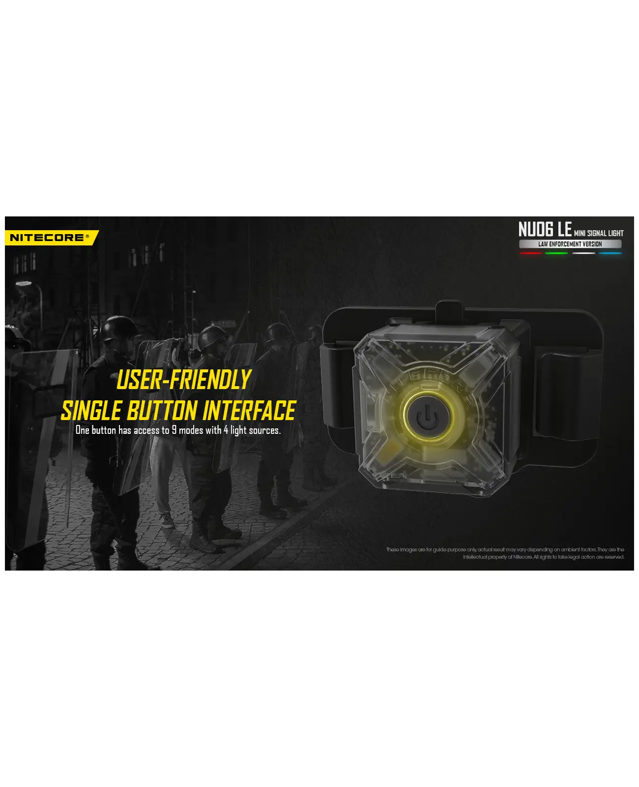 פנס איתות משטרתי לביש / סימון כוחות NITECORE NU06 LE פנס איתות משטרתי לביש / סימון כוחות NITECORE NU06 LE