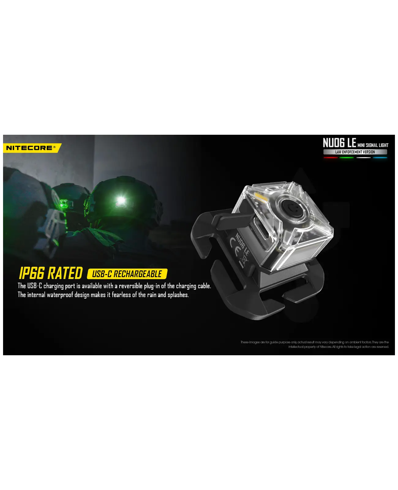 פנס איתות משטרתי לביש / סימון כוחות NITECORE NU06 LE פנס איתות משטרתי לביש / סימון כוחות NITECORE NU06 LE