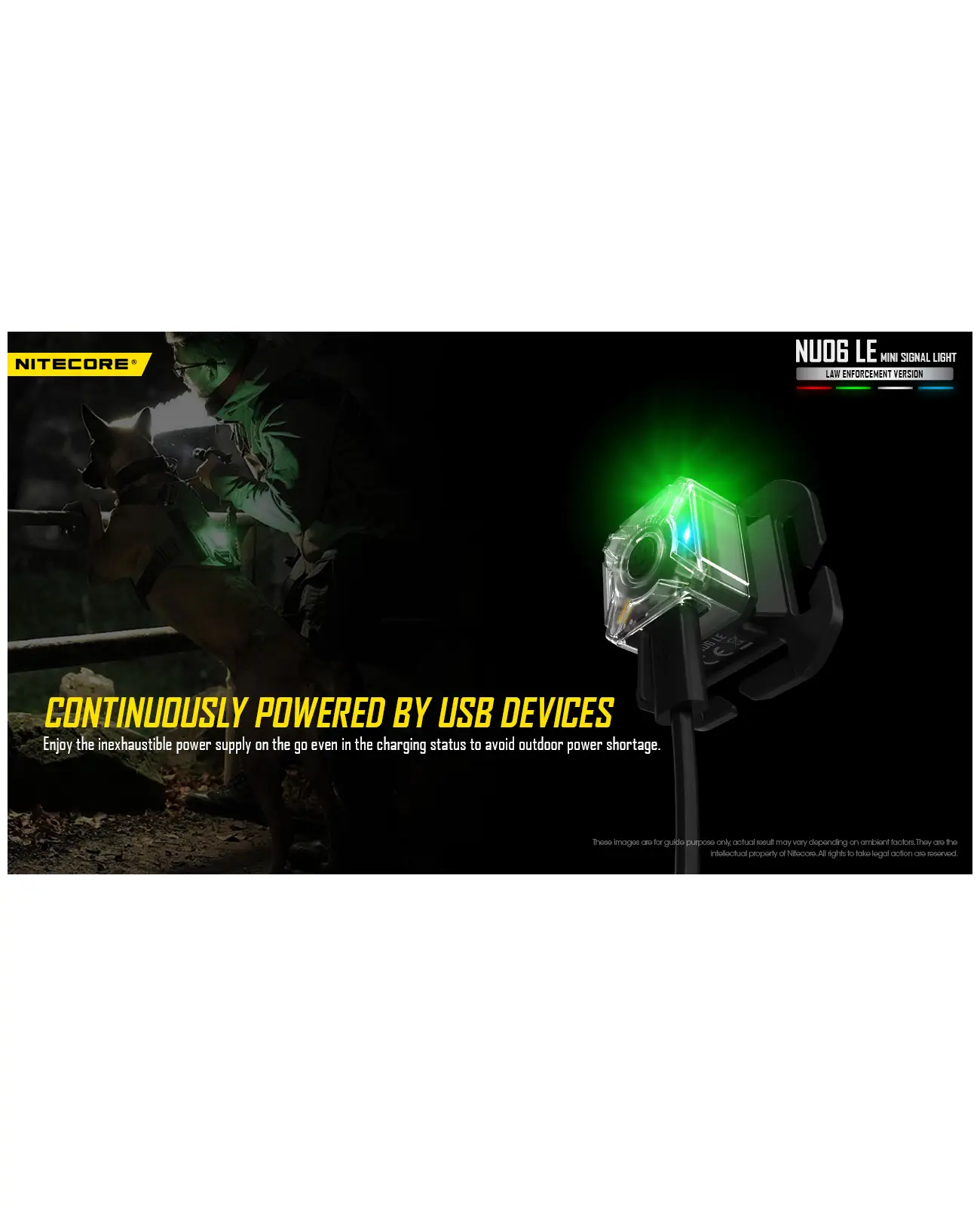 פנס איתות משטרתי לביש / סימון כוחות NITECORE NU06 LE פנס איתות משטרתי לביש / סימון כוחות NITECORE NU06 LE