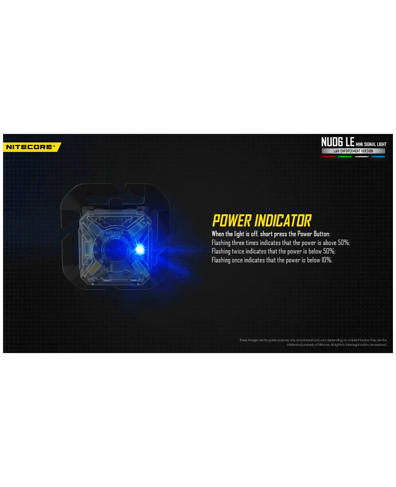 פנס איתות משטרתי לביש / סימון כוחות NITECORE NU06 LE פנס איתות משטרתי לביש / סימון כוחות NITECORE NU06 LE