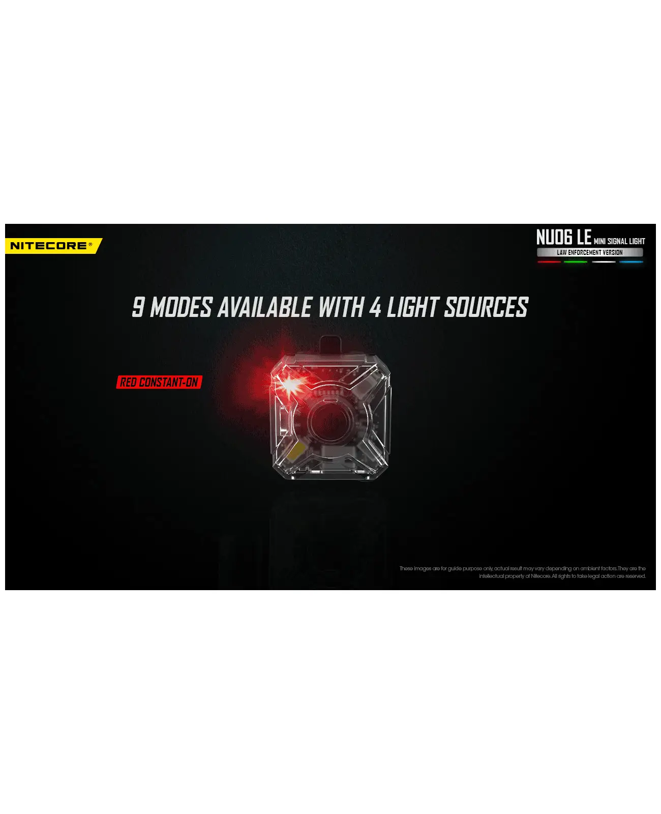 פנס איתות משטרתי לביש / סימון כוחות NITECORE NU06 LE פנס איתות משטרתי לביש / סימון כוחות NITECORE NU06 LE