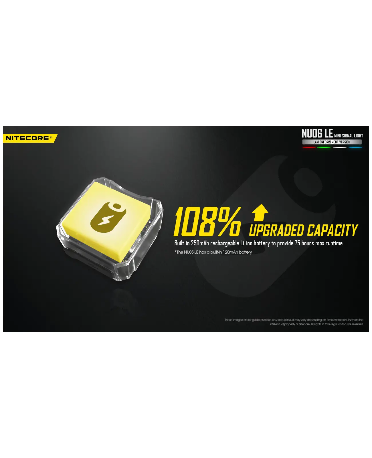 פנס איתות משטרתי לביש / סימון כוחות NITECORE NU06 LE פנס איתות משטרתי לביש / סימון כוחות NITECORE NU06 LE
