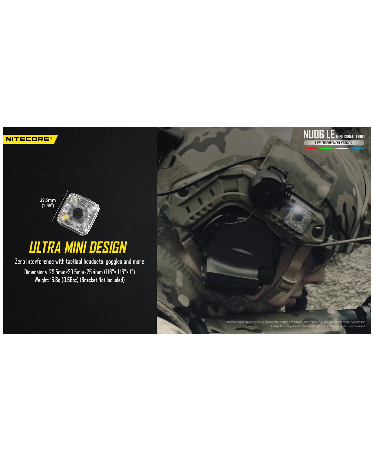 פנס איתות משטרתי לביש / סימון כוחות NITECORE NU06 LE פנס איתות משטרתי לביש / סימון כוחות NITECORE NU06 LE