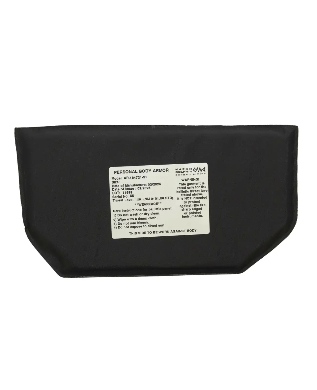 Marom Dolphin Soft Armor – Level AIII – for Dropdown Pouch -2