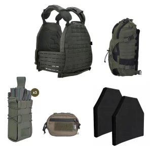 NANOOK™ Set - Plate Carrier OSO Gear + Bag and Pouches + Ballistic Plates 3+ / 4 LVL NANOOK™ Set - Plate Carrier OSO Gear + Bag and Pouches + Ballistic Plates 3+ / 4 LVL